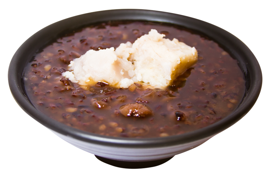 taro purple rice soup